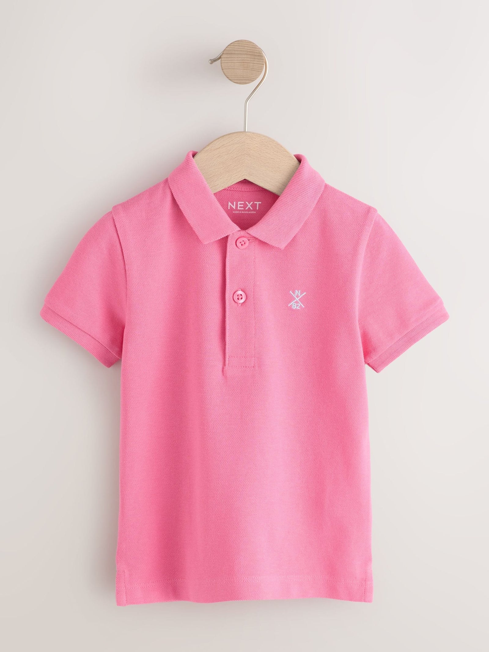 Bright Pink Short Sleeve Polo Shirt (3mths-7yrs)