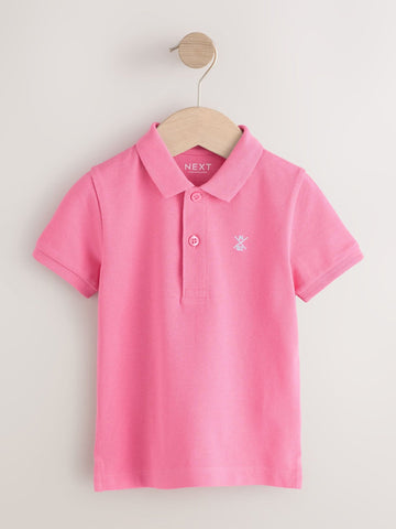 Bright Pink Short Sleeve Polo Shirt (3mths-7yrs)