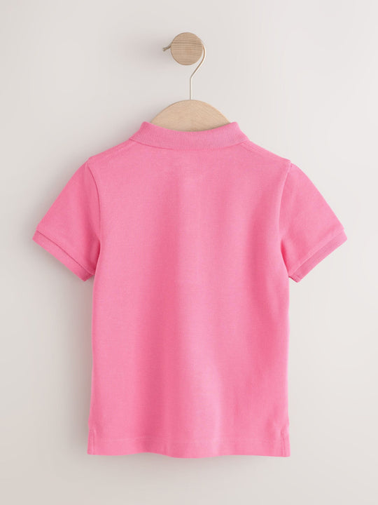 Bright Pink Short Sleeve Polo Shirt (3mths-7yrs)