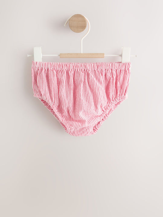 Red Strawberry Baby Tiered Woven Dress and Knickers Set 2 Piece (0mths-2yrs)