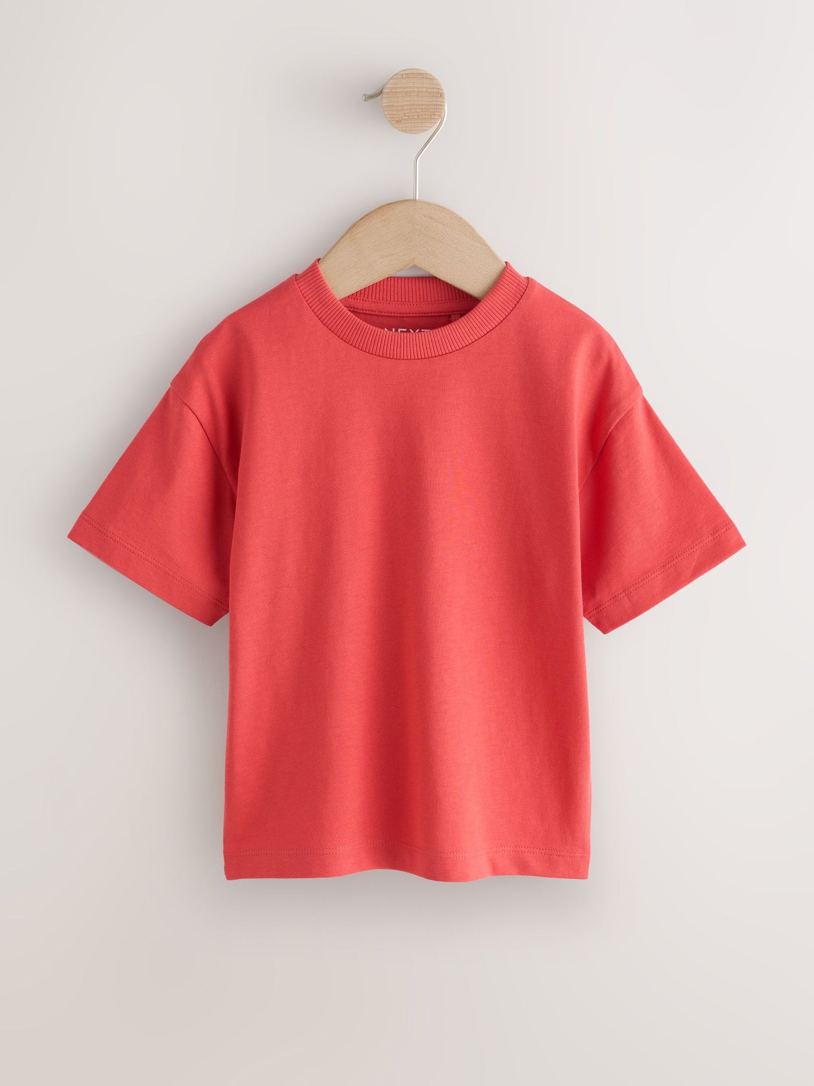 Red Short Sleeve Plain T-Shirt (3mths-7yrs)