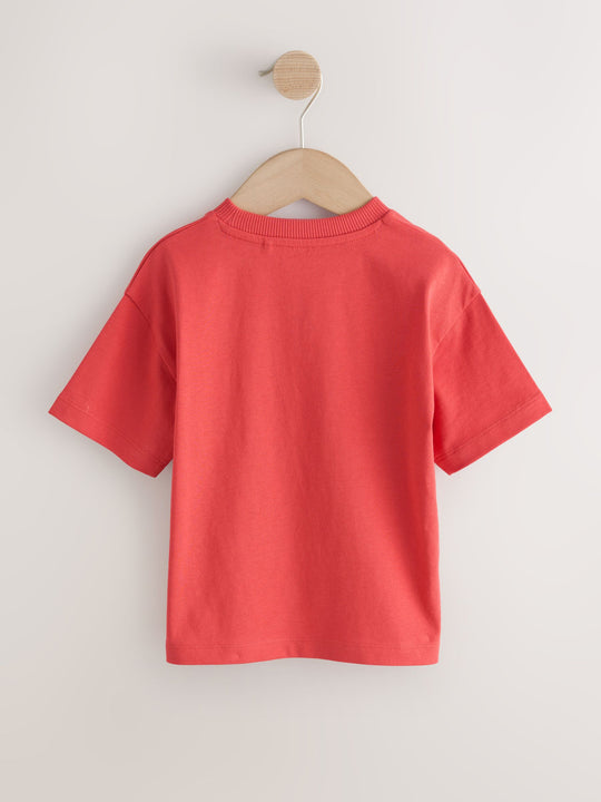 Red Short Sleeve Plain T-Shirt (3mths-7yrs)