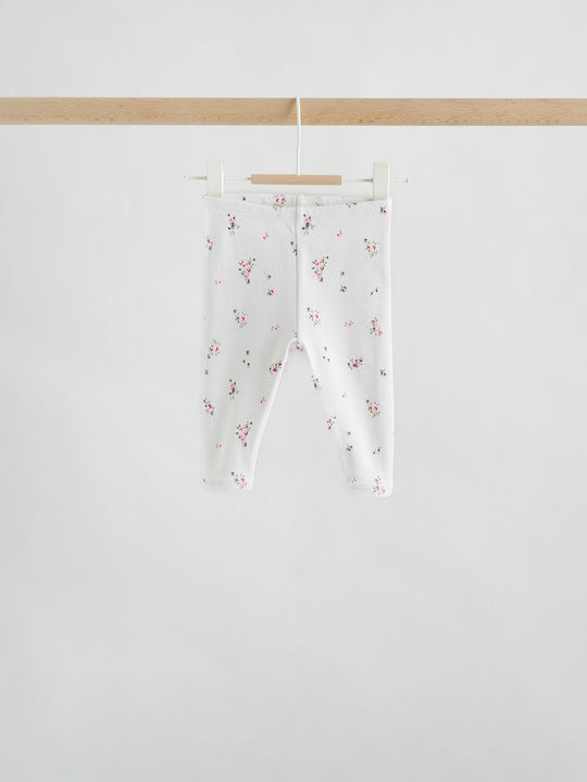 Pink Sage Green and White Short Sleeve Top and Leggings Baby Set 6 Piece (0mths-3yrs)