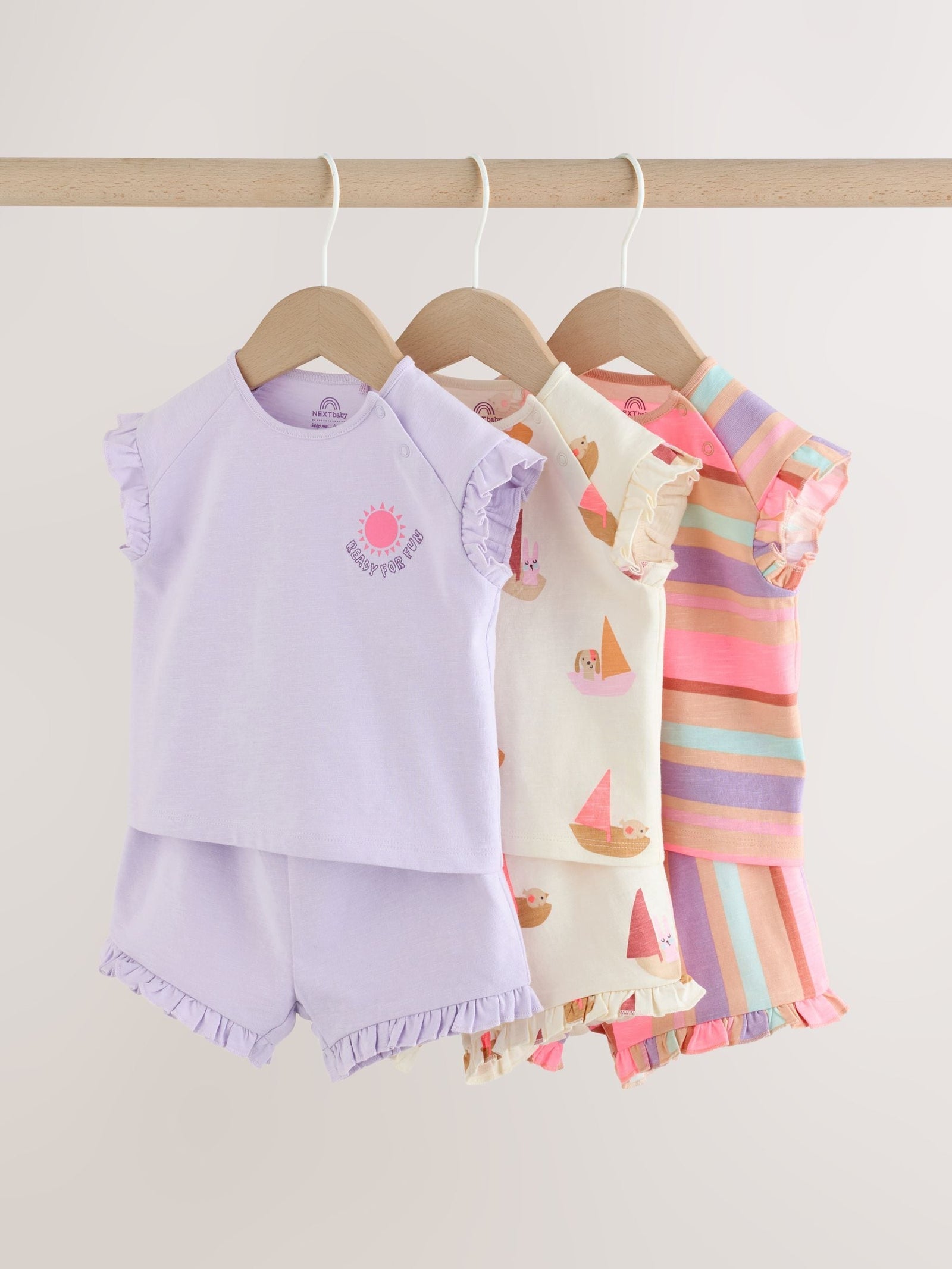 Bright Summer Short Sleeve Top and Shorts Baby Set 6 Piece (0mths-2yrs)