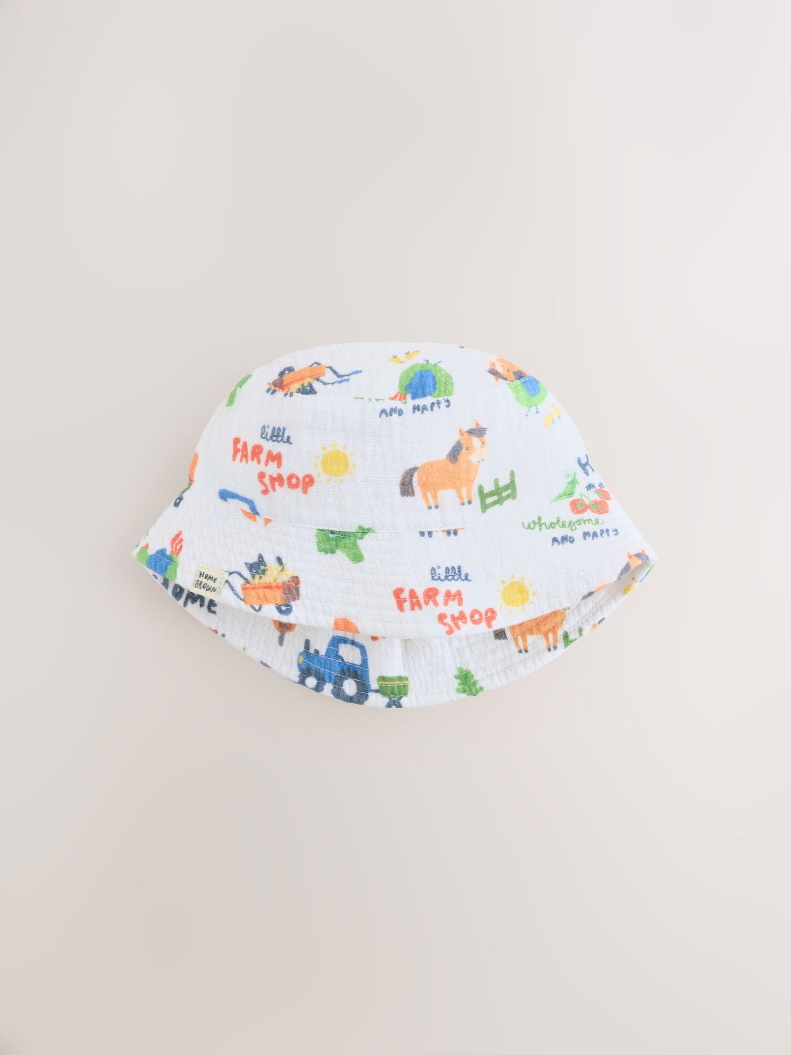 Blue Farm Woven Baby Bucket Hats 2 Pack (0mths-2yrs)