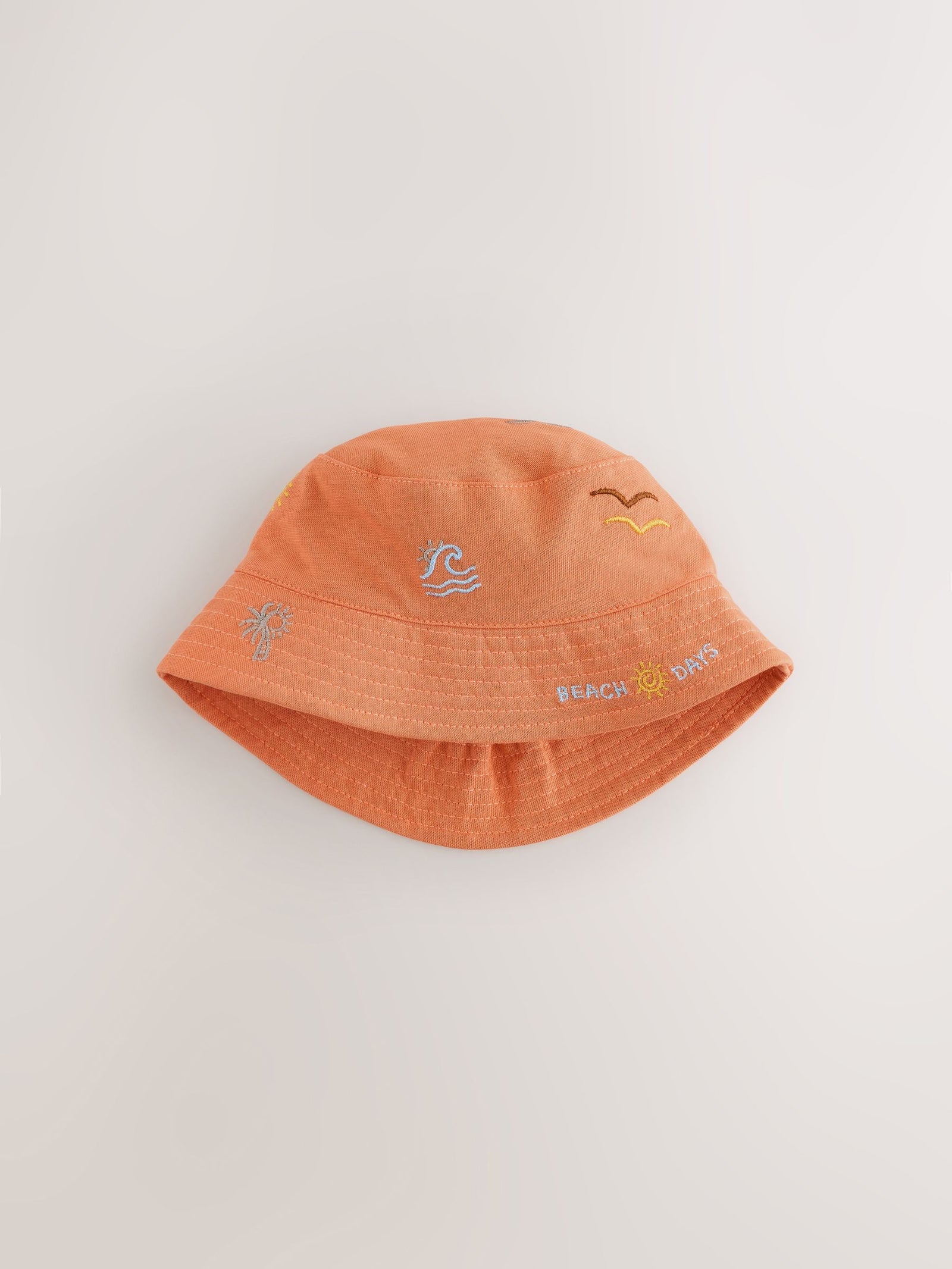 Orange Embroidered and Yellow Tie Dye Baby Bucket Hats 2 Pack (0mths-2yrs)