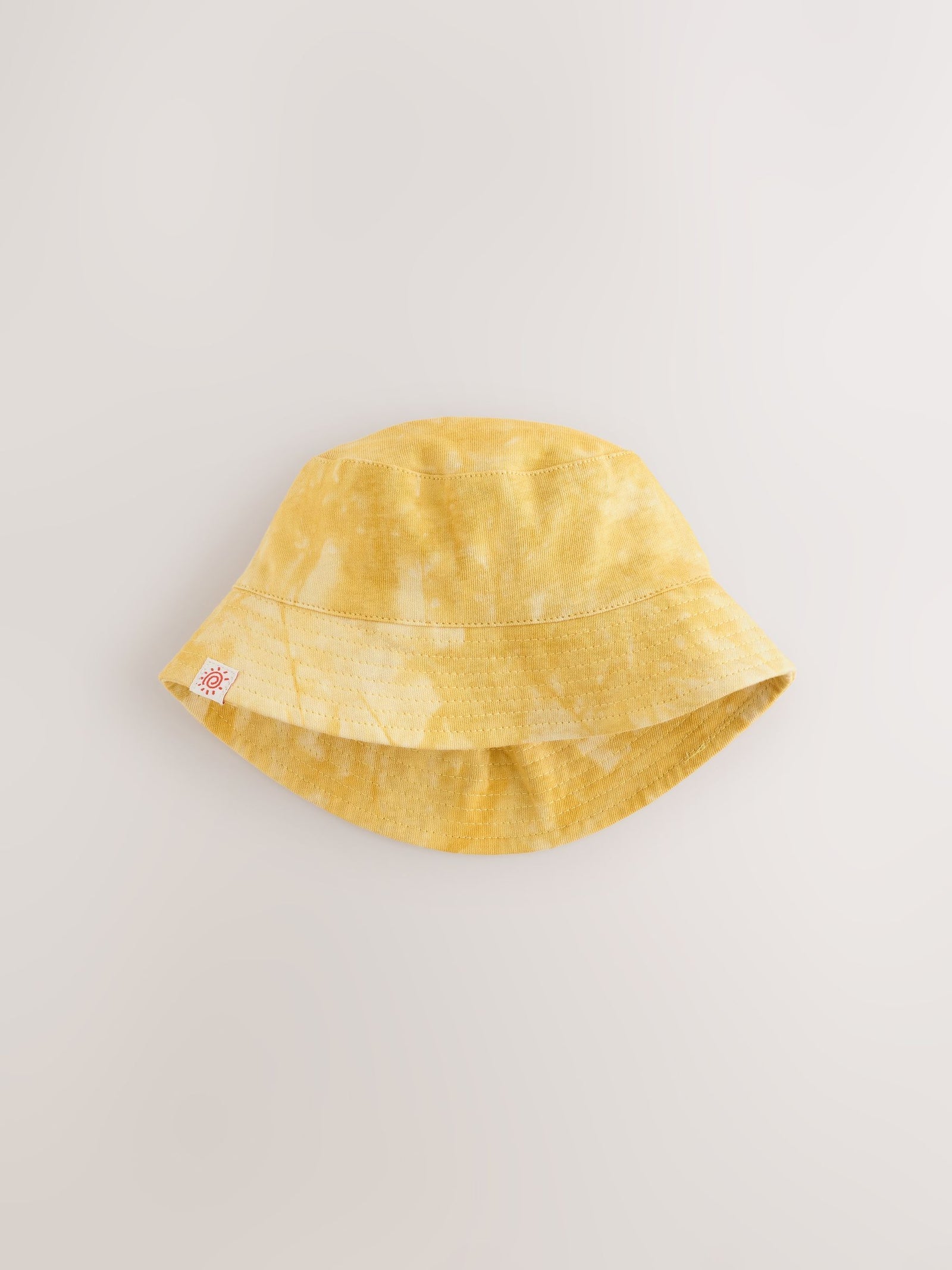Orange Embroidered and Yellow Tie Dye Baby Bucket Hats 2 Pack (0mths-2yrs)