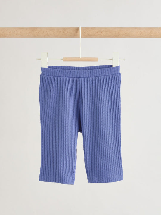 Blue Rib Baby Top And Wide Leg Trousers Set 2 Piece (0mths-2yrs)
