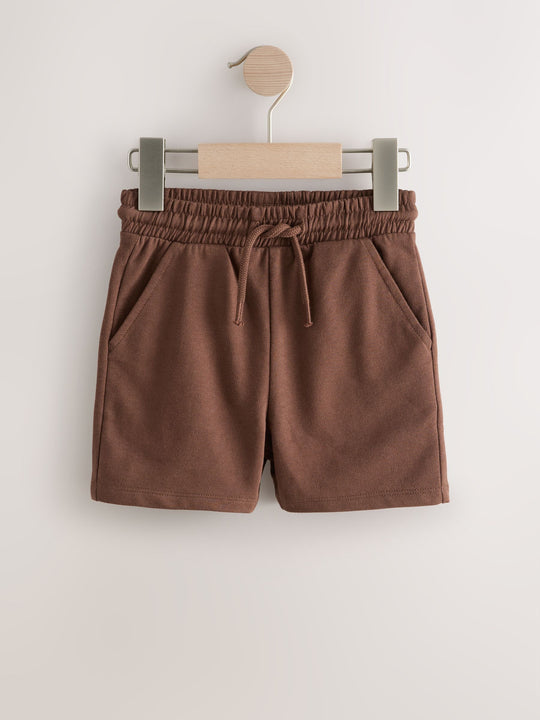 Chocolate Brown/Black/Stone/Grey Jersey Shorts 5 Pack (3mths-7yrs)