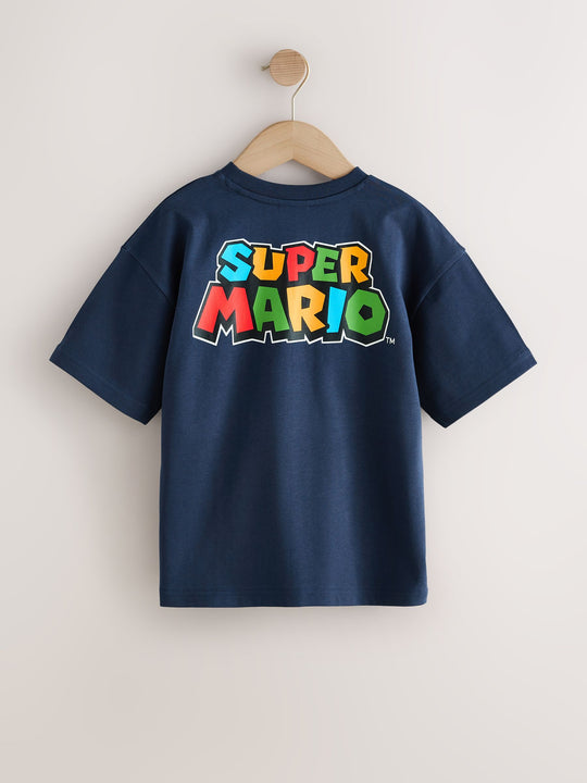 Navy Mario Gaming T-Shirt (3-16yrs)