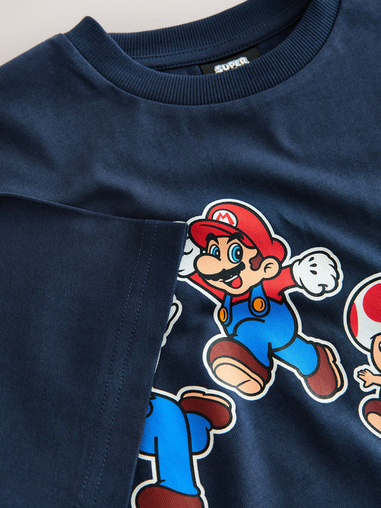 Navy Mario Gaming T-Shirt (3-16yrs)