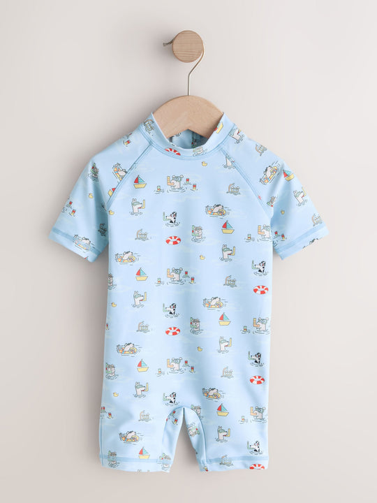Blue Cath Kidston Sunsafe All-In-One Swimsuit (3mths-7yrs)