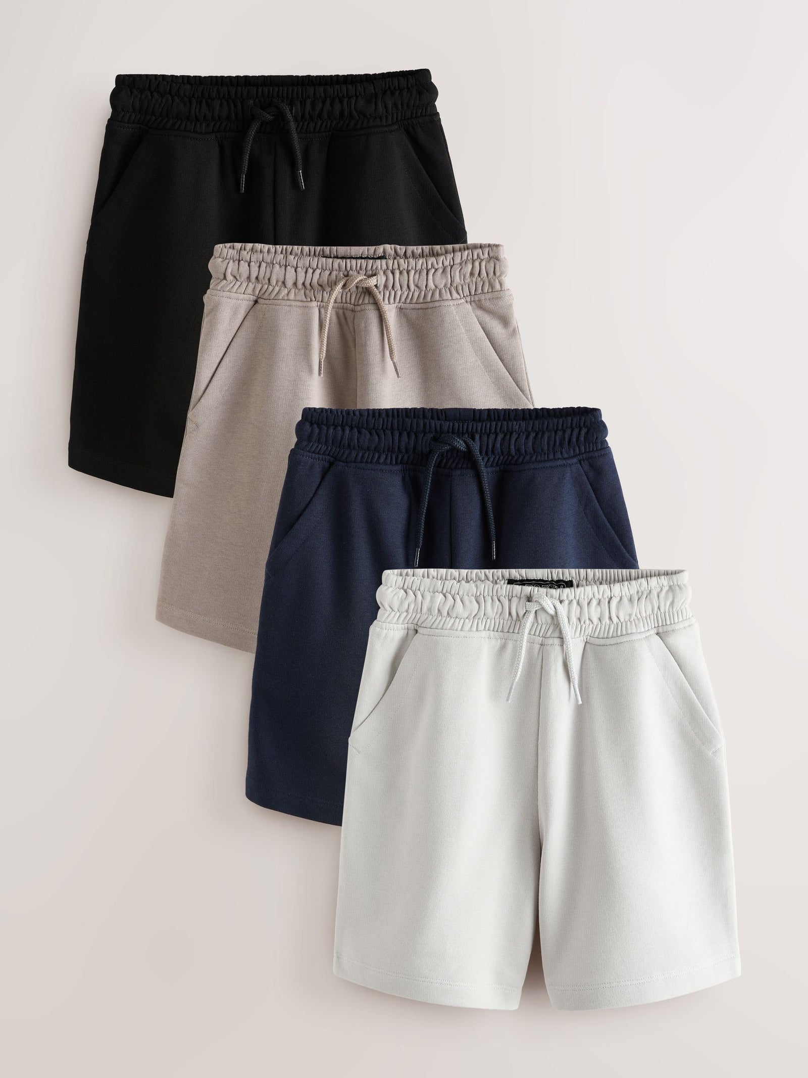 Grey/Natural/Navy/Black Sporty Fit Basic Shorts (3-16yrs)