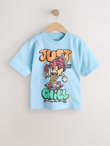 Blue Ice Cream Short Sleeve Graphic T-Shirt (3-16yrs)