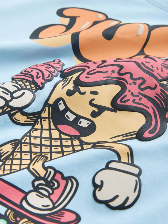 Blue Ice Cream Short Sleeve Graphic T-Shirt (3-16yrs)