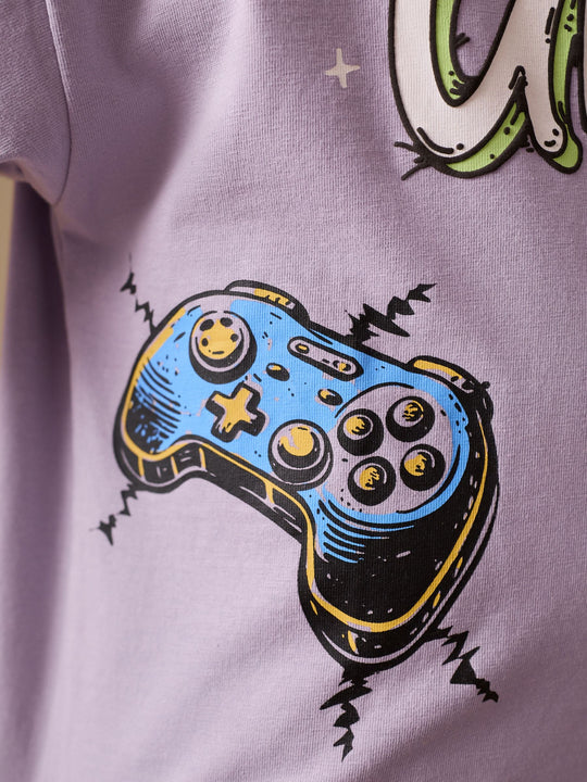 Lilac Purple Short Sleeve Graphic T-Shirt (3-16yrs)
