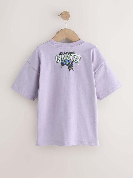 Lilac Purple Short Sleeve Graphic T-Shirt (3-16yrs)