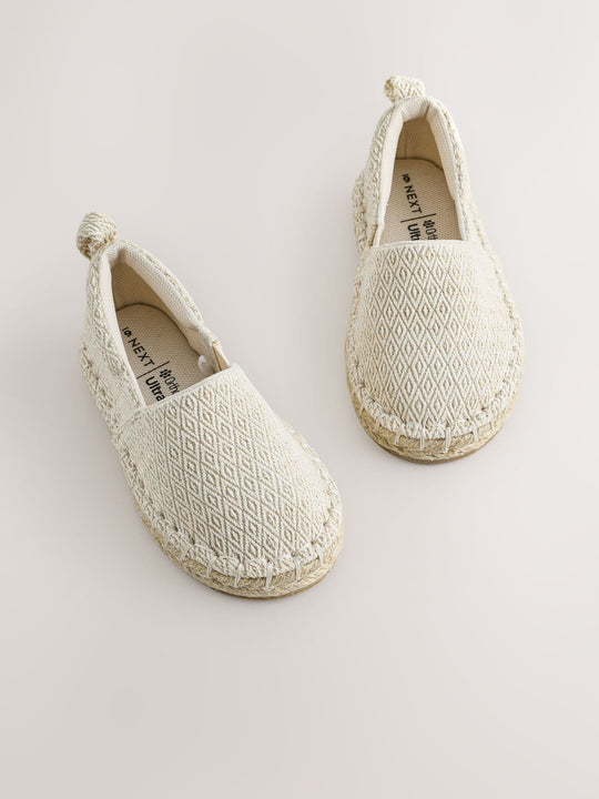 Neutral Espadril Woven Shoes