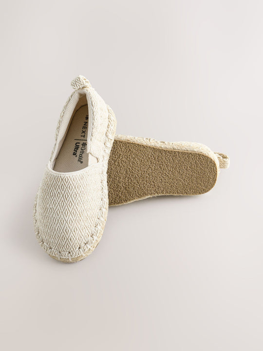 Neutral Espadril Woven Shoes