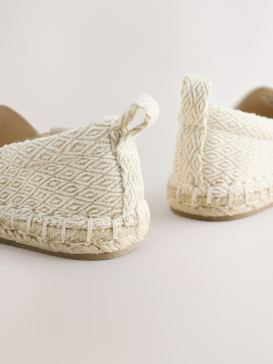 Neutral Espadril Woven Shoes
