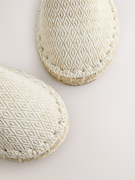Neutral Espadril Woven Shoes