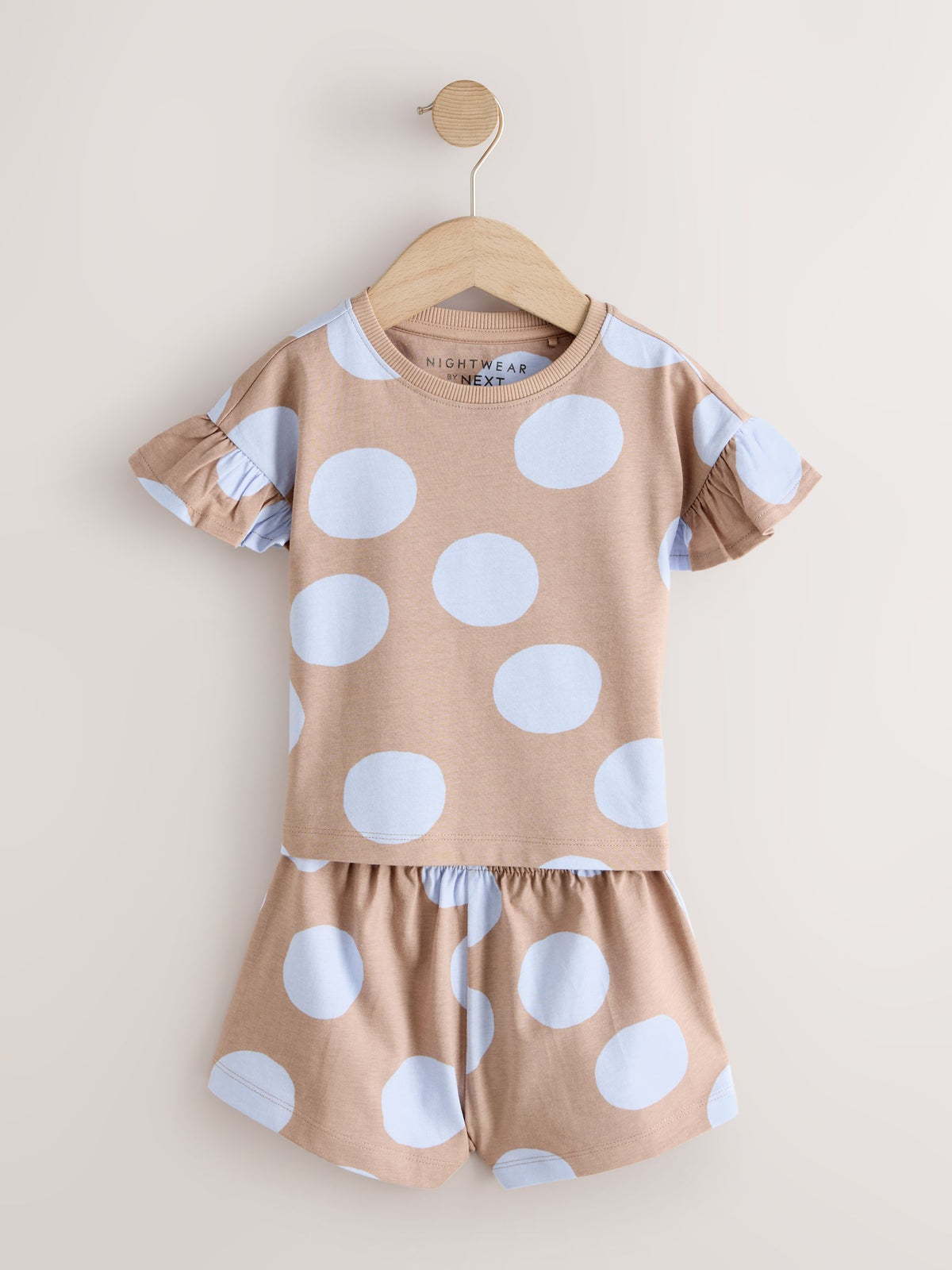 Blue/Brown Polka Dots Short Pyjamas 3 Pack (9mths-10yrs)