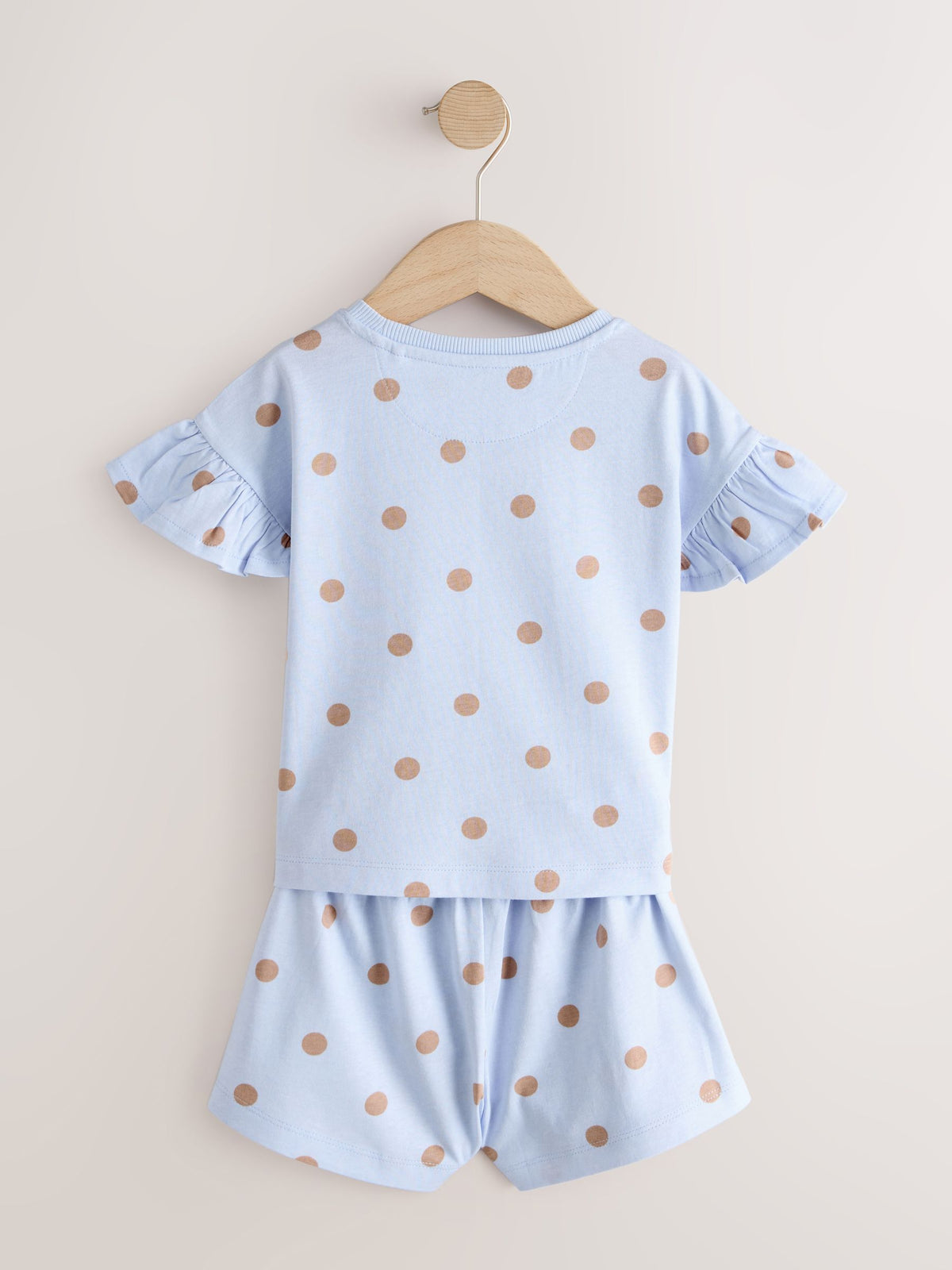 Blue/Brown Polka Dots Short Pyjamas 3 Pack (9mths-10yrs)