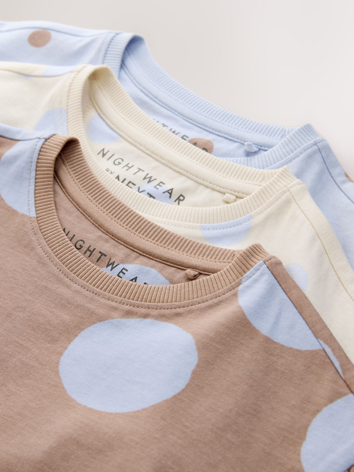 Blue/Brown Polka Dots Short Pyjamas 3 Pack (9mths-10yrs)