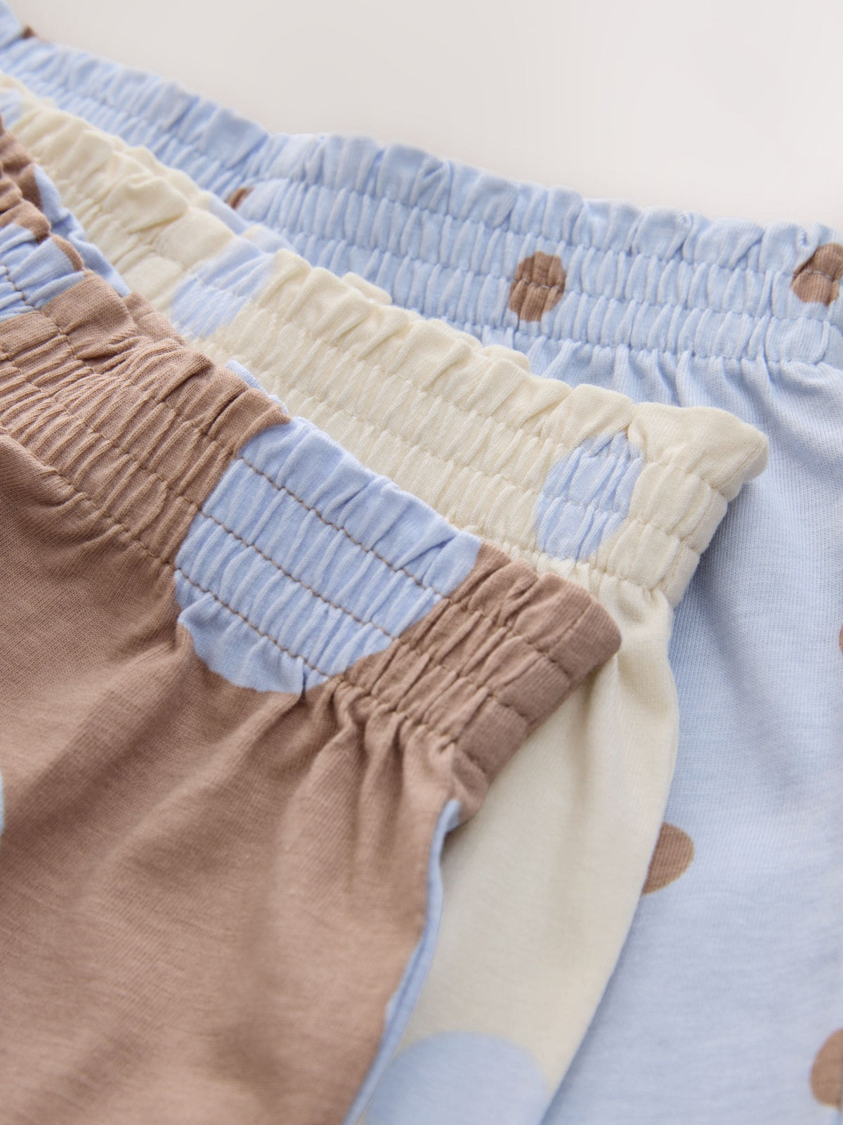 Blue/Brown Polka Dots Short Pyjamas 3 Pack (9mths-10yrs)