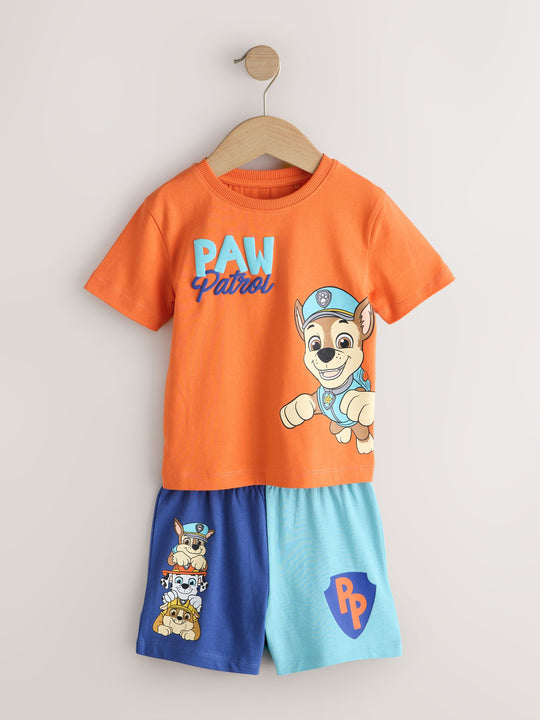 Blue/Grey/Orange Paw Patrol Short Pyjamas 3 Pack (9mths-8yrs)