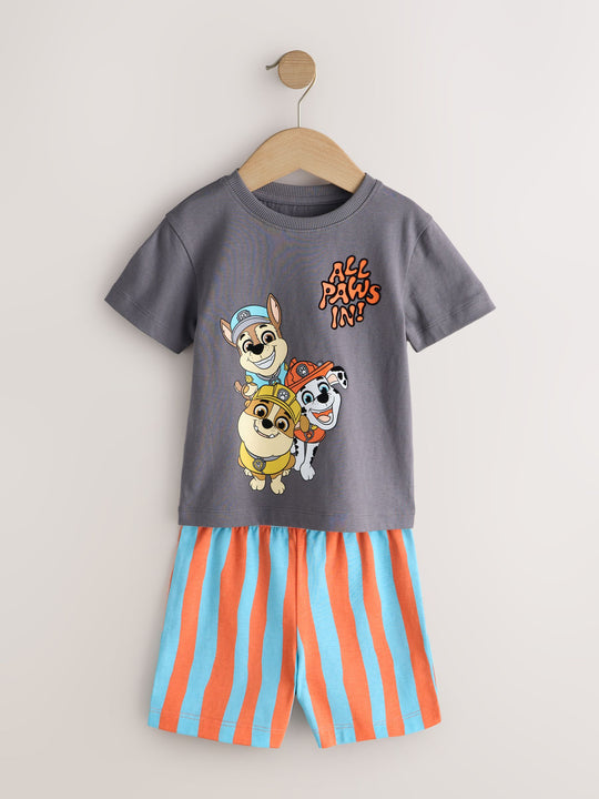 Blue/Grey/Orange Paw Patrol Short Pyjamas 3 Pack (9mths-8yrs)