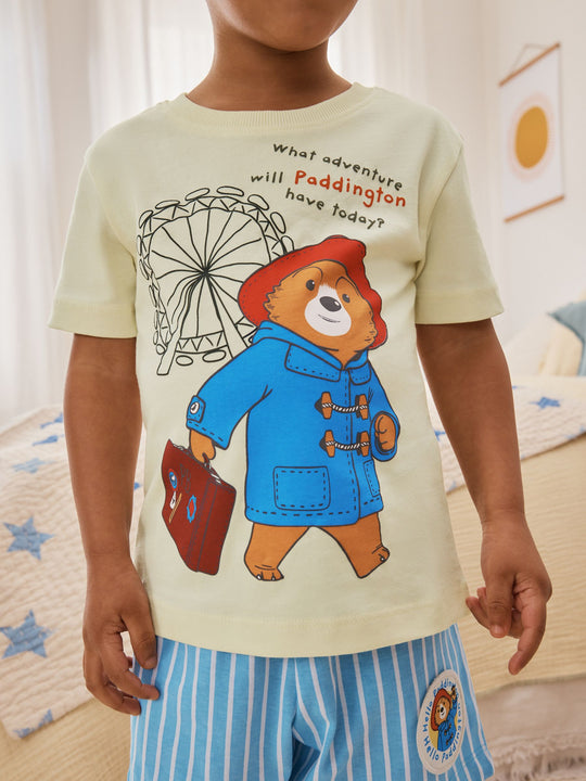 Blue/Yellow Single Paddington Short Pyjamas (9mths-8yrs)