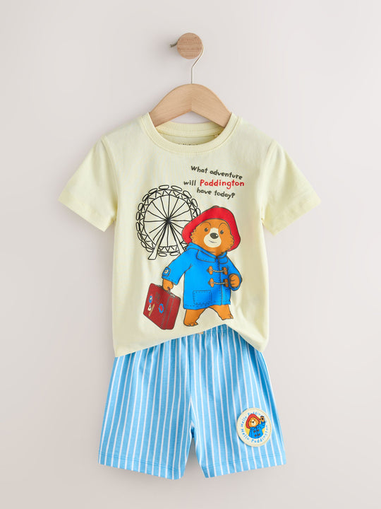 Blue/Yellow Single Paddington Short Pyjamas (9mths-8yrs)