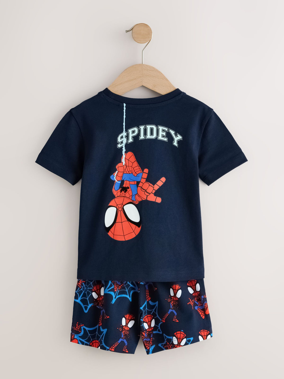 Navy/Red Spidey and Friends Short Pyjamas 3 Pack (12mths-10yrs)