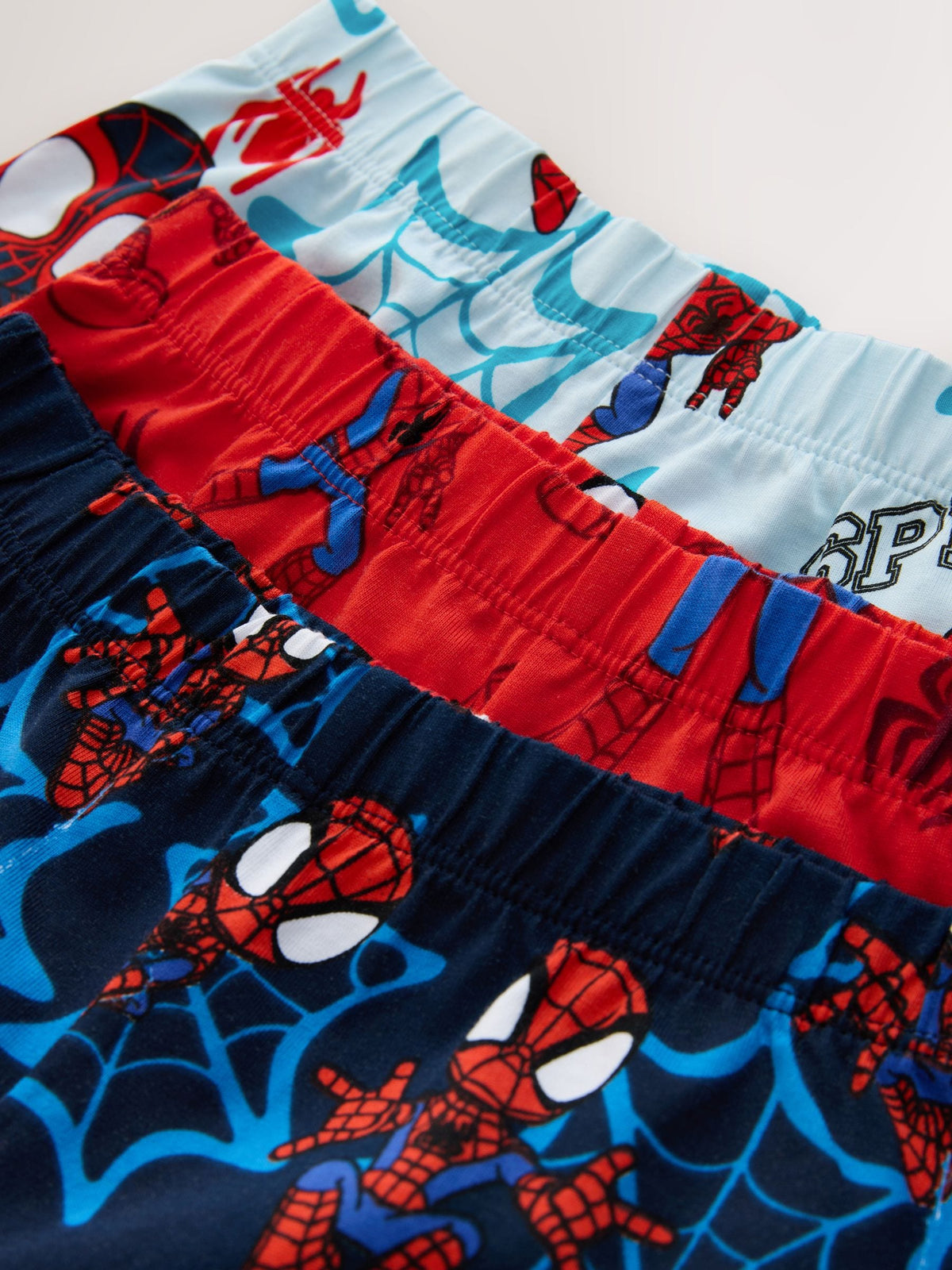 Navy/Red Spidey and Friends Short Pyjamas 3 Pack (12mths-10yrs)