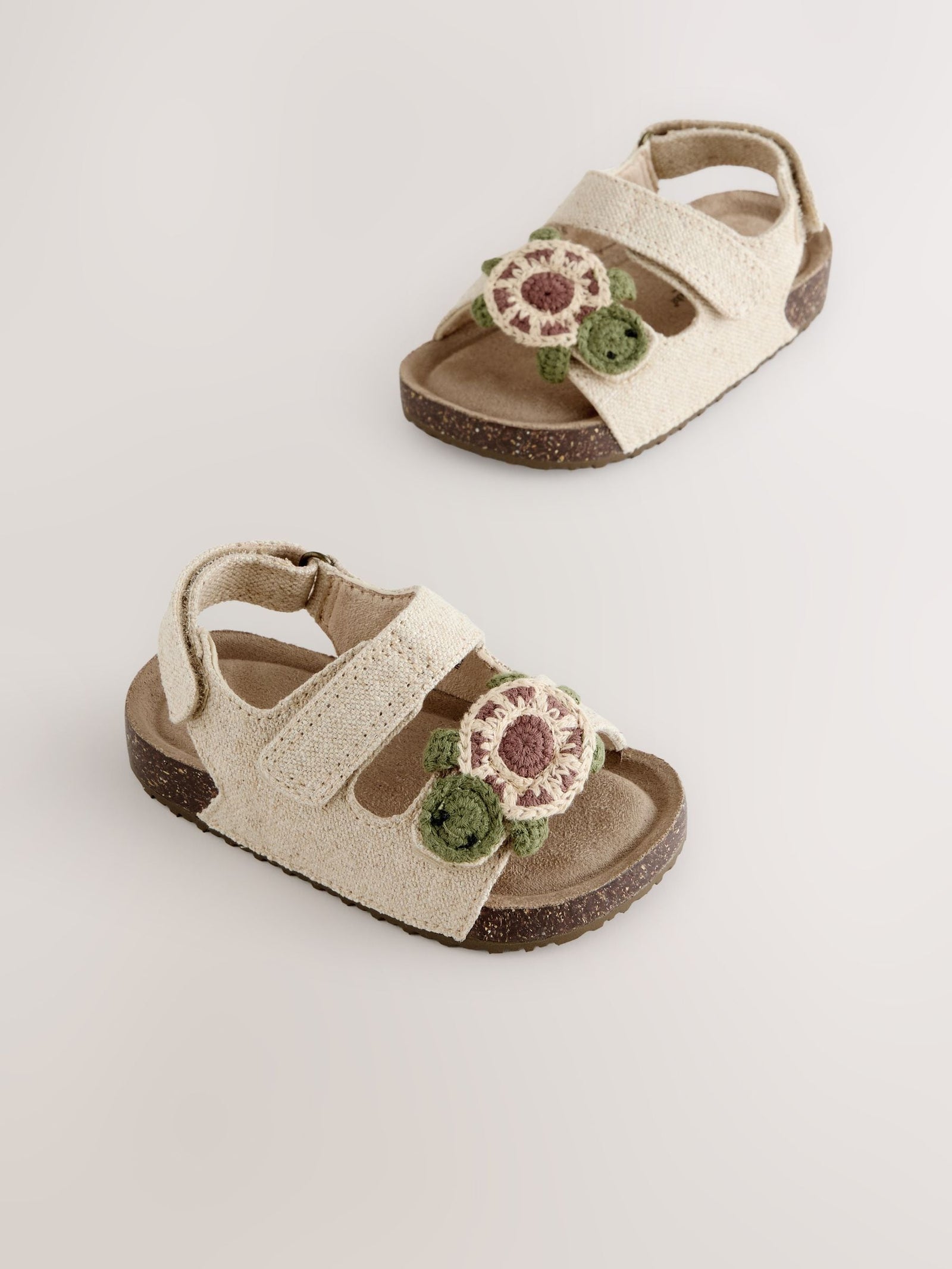 Neutral Turtle Touch Fastening Sandals