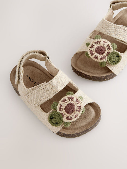 Neutral Turtle Touch Fastening Sandals