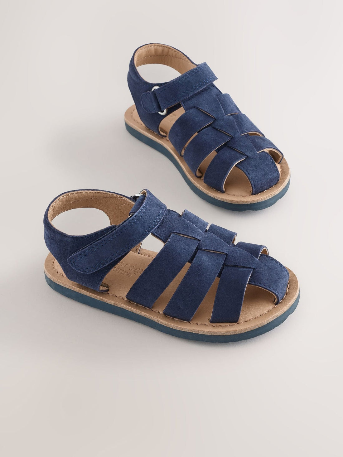 Navy Leather Fisherman Sandals
