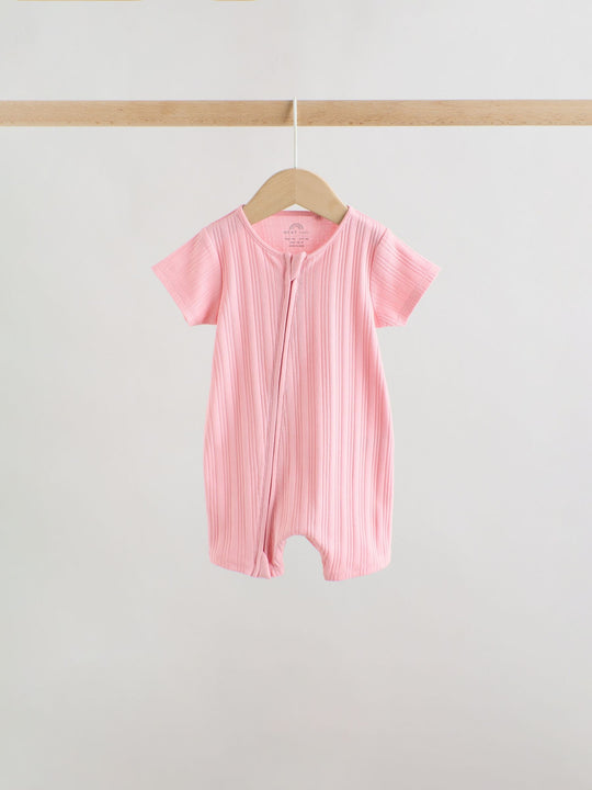 Bright 3 Pack Two Way Zip Baby Romper (0mths-3yrs)
