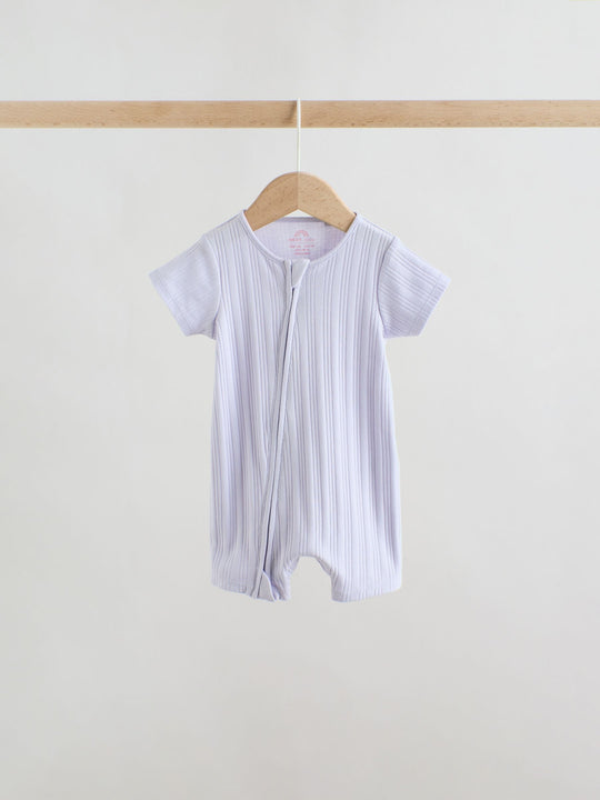 Bright 3 Pack Two Way Zip Baby Romper (0mths-3yrs)