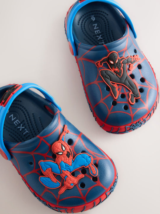 Navy Spiderman Clogs