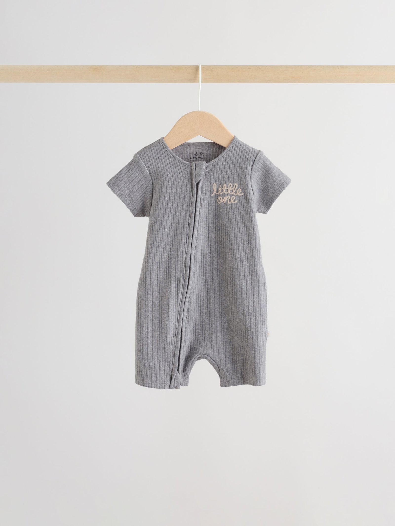 Beige Two Way Zip Baby Rompers 3 Pack (0mths-3yrs)