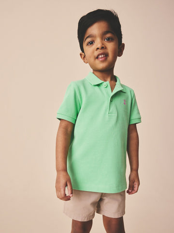 Bright Green Short Sleeve Polo Shirt (3mths-7yrs)