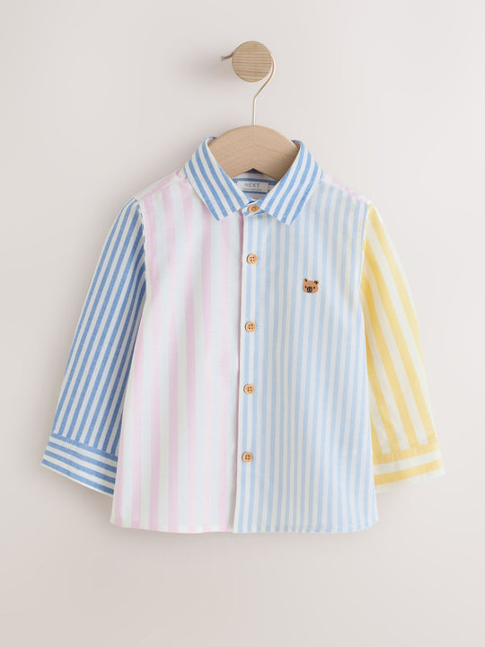 Pink/Blue Character Long Sleeve Oxford Shirt (3mths-7yrs)