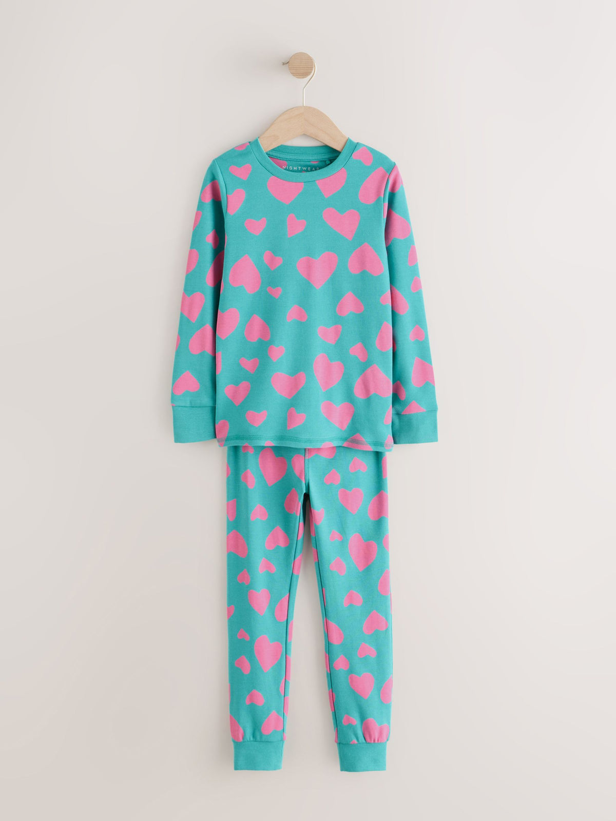 Pink/Turq Stampy Print Snuggle Pyjamas 3 Pack (9mths-12yrs)