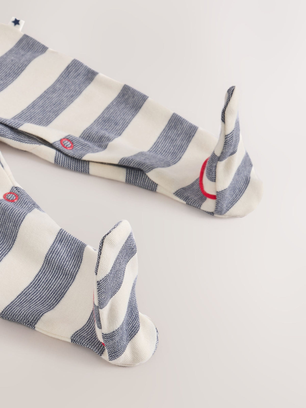 Blue Red Stripe Baby Sleepsuit 3 Pack (0mths-2yrs)