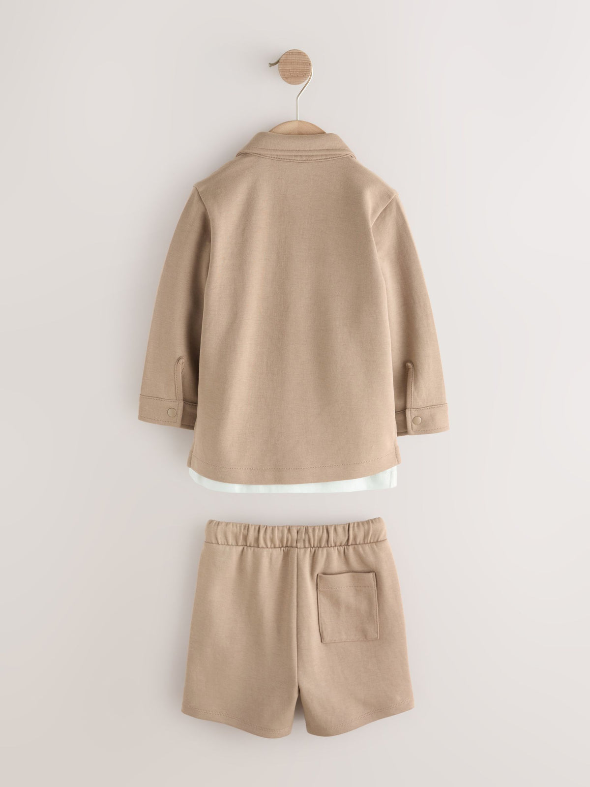 Tan Brown Jersey Shirt T-Shirt and Shorts Set (3mths-7yrs)