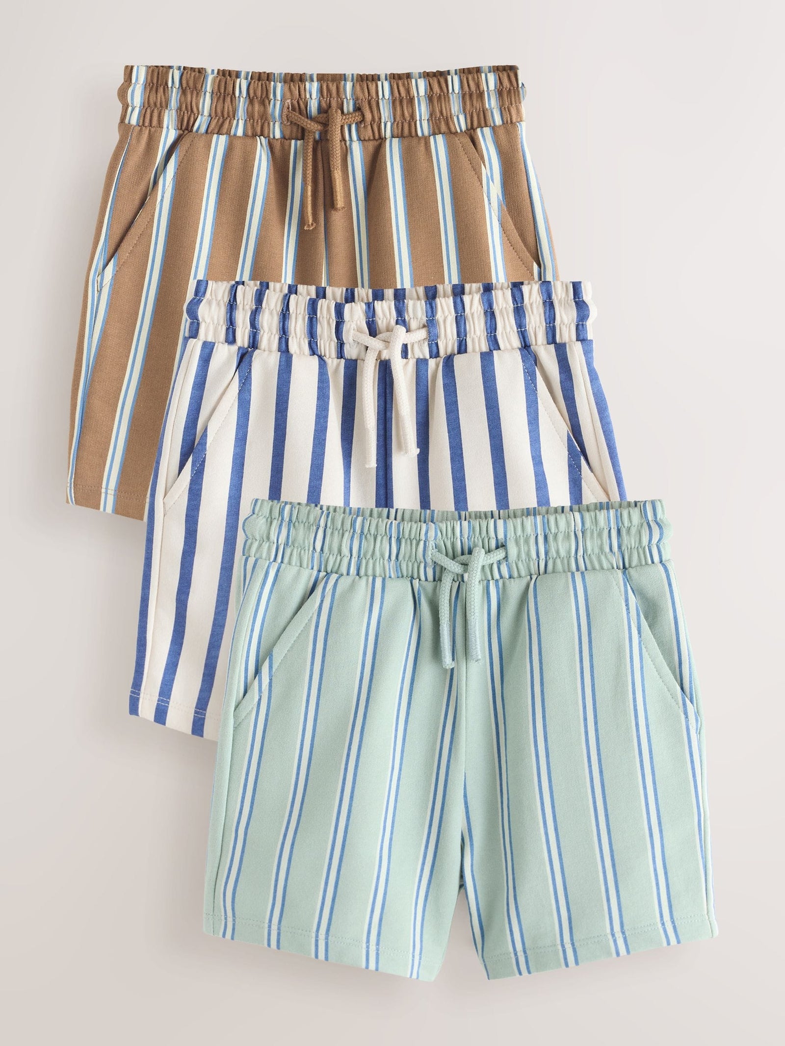 Blue/Green Jersey Shorts 3 Pack (3mths-7yrs)