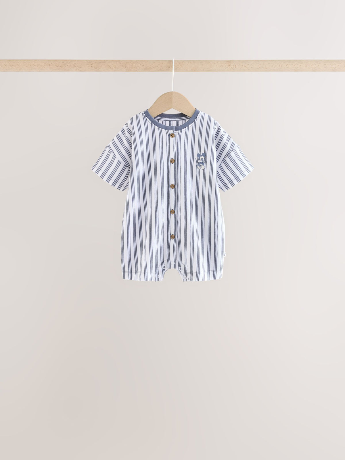Blue Baby Mickey Mouse Jersey Rompers 3 Pack