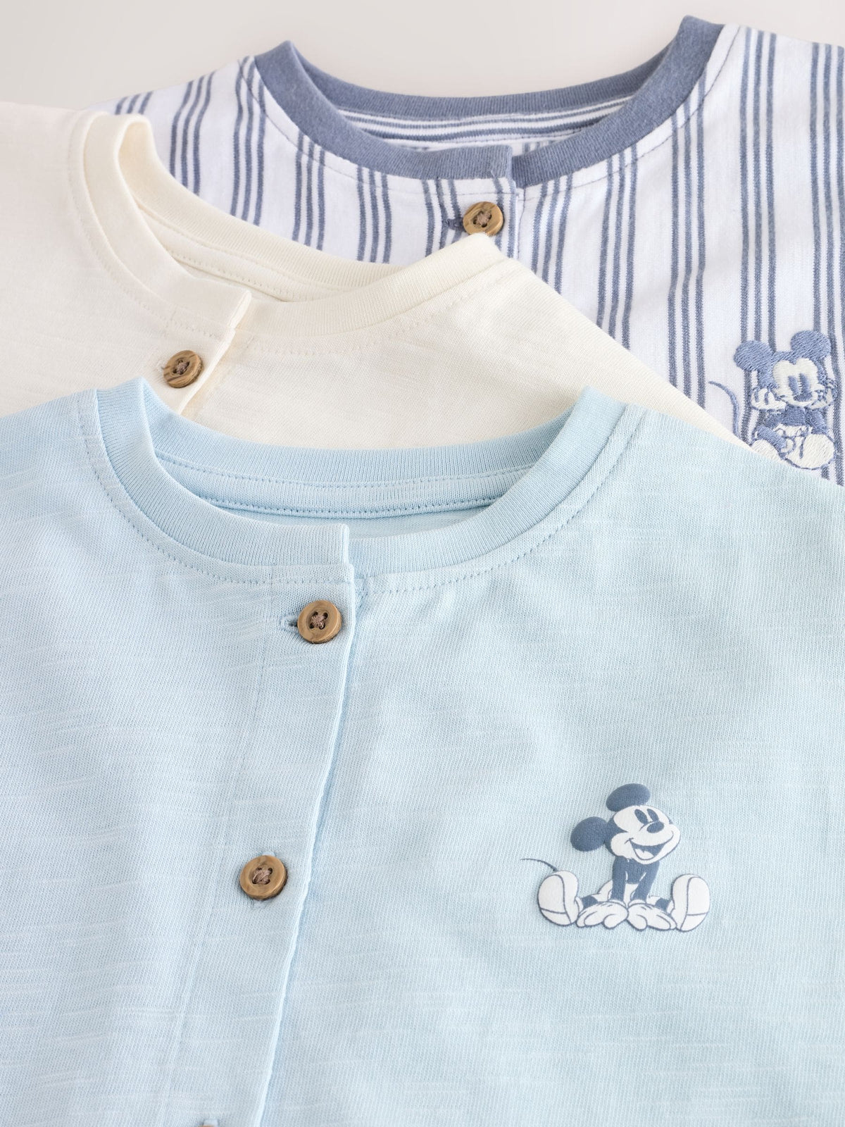 Blue Baby Mickey Mouse Jersey Rompers 3 Pack
